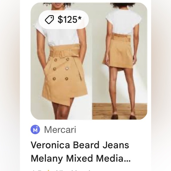 Veronica Beard Melany Sailor Button Front Mixed-Media Dress - Picture 14 of 14